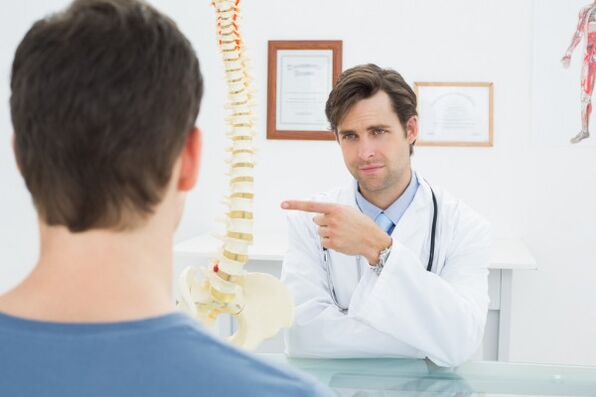 consulta com um médico para osteocondrose cervical